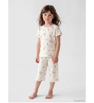 LCW Kids Ekru Kız Bebek Kaprili Pijama Takımı
