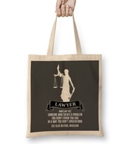 Lawyer Definition Judgement Judge Attorney Gift Idea Present Bez Çanta Uzun Saplı