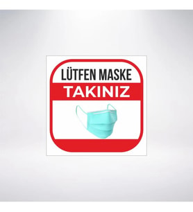 Maskeni Tak 20x20 21x28 Arkası Sticker