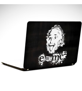 Einstein Siyah Beyaz Laptop Sticker 13 İnch (34X24CM)
