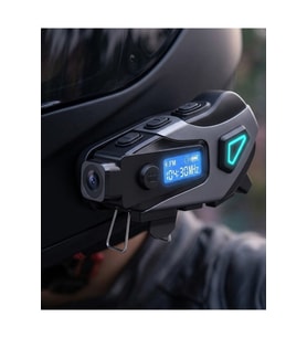 Kask İçi Bluetooth Kulaklık Kamera ve Fener Özellikli Su Geçirmez Dayanıklı Tasarım