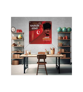 19 Eylül Gaziler Günü Fotoğraf Panosu Branda 100x100