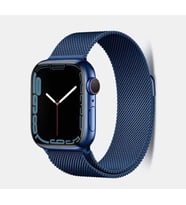 Uyumlu Model Apple Watch 7 8 45mm Kordon Milano Loop Metal Kordon (Mavi)