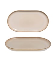 GÜRAL PORSELEN Bilbao 2 Adet 25x15 Cm Kayık Tabak Agate 969