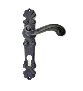 Antika Tarz Dekoratif Pirinç Okyanus Yale Kapı Kolu - 230x46 mm, Oksit