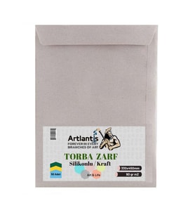Torba Zarf 33x45 Cm Kraft 90 Gr Silikonlu 50'li 1 Paket Artlantis 330*450 Mm Torba Zarf Kraft 50 li 1 Paket (Renksiz)