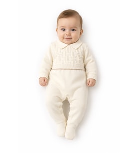 Unisex Triko Patikli Bebek Tulum 5603