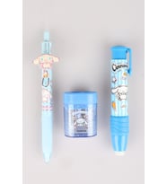 x Dekomus Lisanslı Cinnamoroll 0.7 MM Uçlu Kalem,Silgi ve Çift Bıçaklı Kalemtraş Seti
