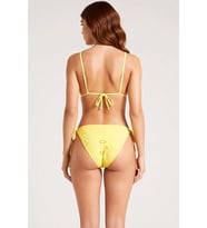 Kadın Dokulu Örme Üçgen Bikini Takımı Kolsuz Normal Bel Bağlamalı Balensiz Regular Kesim Şık