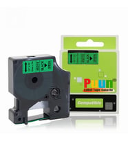 PUUN®Dymo D1 45019 S0720590 12MM x 7 Mt. Muadil Sarı Etikete Siyah Yazı Şerit Etiket Kaseti (Çok Renkli)