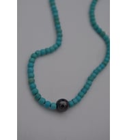 STONEAGE JEWELLERY Hematit ve Turkuaz Taşlı Metalsiz Kolye (Altın / Dore)