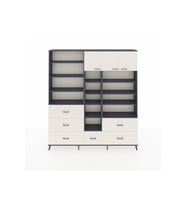 Arges Gardrop 17 Raflı 6 Çekmeceli 3 Kapaklı 220x30x243 Antrasit-Aytaşı