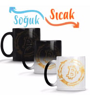 Bitcoin Colors Sihirli Kupa Bardak Porselen