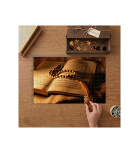 Kuran-Kerim Ve Tesbih Tasarımı 240 parça Ahşap Puzzle Ahşap Kutuda MP04579