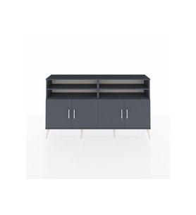 Arges Konsol 6 Raflı 4 Kapaklı 176x30x99 Antrasit-Antrasit/Aytaşı