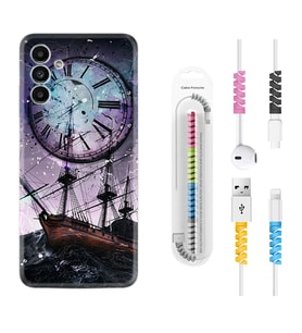Samsung A23 A31 A32 A50 A51 A52 A53 A70 Kılıf Kablo Koruma Spiral Silikon Time 1749