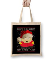 South Park Cartman Screw You Guys Christmas Knit Pattern Bez Çanta Uzun Saplı