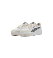 Puma Carina Street Snake Chic 401611 01 Kadın Sneaker Ayakkabı Beyaz Siyah 36-40 (Beyaz-Siyah)