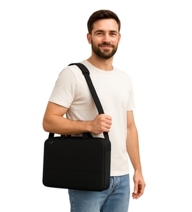 Laptop Çantası Evrak Çanta 15.6'' Tüm Markalarla Uyumlu Siyah