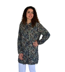 Kadın Kamufulaj Desen Viscon Gömlek BGL-ST04240 (Haki)