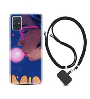 Samsung a71 A72 A73 A7 A9 2018 C7 C9 Kılıf Boyun Askılı Silikon Sakız ve Kız 1767