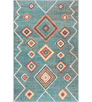 Eliana Home Baskılı, Yıkanabilir Kaymaz Taban Salon Halısı LNA1183 100x150 cm (Yeşil)