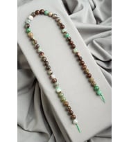 Krizopras Doğal Taş Küre Kesim 8mm Dizi