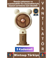#Vantilatör Sessiz Yoğun Üflemeli 3 Kademeli Telefon Stantlı Şarjlı Şık Mini Masa El Fanı Vantilatör