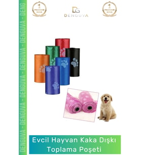#EvcilHayvanDışkıTorbası Köpek Kaka Toplama Hijyenik Sızdırmaz Doğa Dostu Poşeti Torbası 4 Paket 60