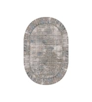 Eliana Home Baskılı, Yıkanabilir Kaymaz Taban Oval Halı LNA7275-HT360 100x150 cm (Bej)