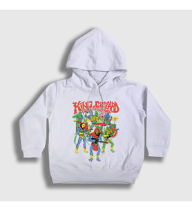 Presmono Unisex Çocuk Beyaz Band King Gizzard And The Lizard Wizard Kapüşonlu Sweatshirt 489101tt (Beyaz)