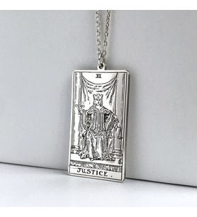 Kişiye Özel Tarot (The Justice) Adalet Kolye