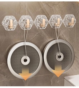 Lüks 5’li Duvar Askısı Banyo Mutfak İçin Havlu Askılık