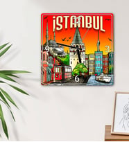 İstanbul Tasarımlı Duvar Saati