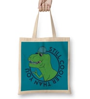 Cool Dinosaur Bez Çanta Uzun Saplı