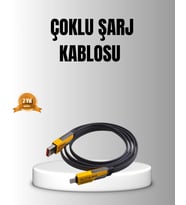 65W 4’ü 1 Arada Örgülü Hızlı Şarj Kablosu USB-C USB-A Çoklu Şarj Dayanıklı