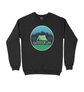 Outdoor Life Logolu Siyah Sweatshirt