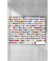 (pster9159) Ülke Bayrakları Eğitim Posteri (40x60cm)