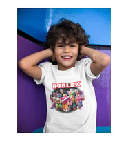 Tasarım Roblox Karakterler Baskılı Unisex Oyun Çocuk Tişört (1-12 YAŞ)