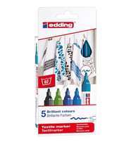 EDDİNG E-4500 KUMAŞ BOYAMA KALEMİ 5 RENK COOL
