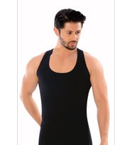Erkek Askılı Penye Atlet 6'lı Paket (Siyah)