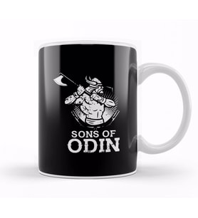 Awesome Sons of Odin Norse Vikings Kupa Bardak Porselen