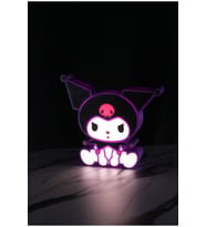 Sevimli Kuromi 3D Gece Lambası, Renkli ve Şık Masa Üstü Dekorasyonu (Krem)