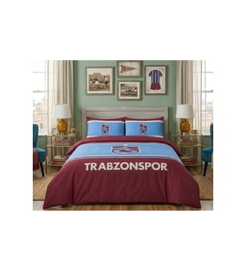 YENİ SEZON LİSANSLI TRABZON-SPOR ARMA ÇİFT KİŞİLİK NEVRESİM TAKIMI