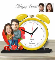 Kişiye Özel Ahşap Saat-Sevgililer Günü Hediyesi Sevgili Model-5