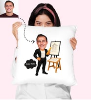 Mimar Erkek Karikatürlü Kişiye Özel Yastık