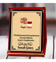 Aşçı Baskılı Plaket (2. Tasarım)  Kişiye Özel (Kırmızı)