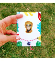 Naruto Anime Ahşap Rozet Marteniçka Bileklik Hediyeli -Çanta-Broş-Aksesuar (Çok Renkli)