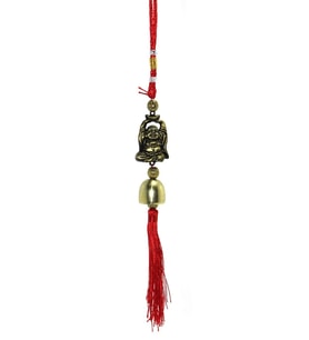 Feng Shui Bereket Şans Mutluluk Çanı Budha Buda Buddha Para Kapı Çanı Deprem Çan (Gold)