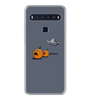 TCL 10L 10 Plus 10SE 20E 20SE 30SE L7 Kılıf Desemli Silikon Orange Escape 1374